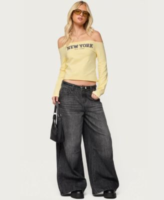 Women's New York Babe Off Shoulder Top