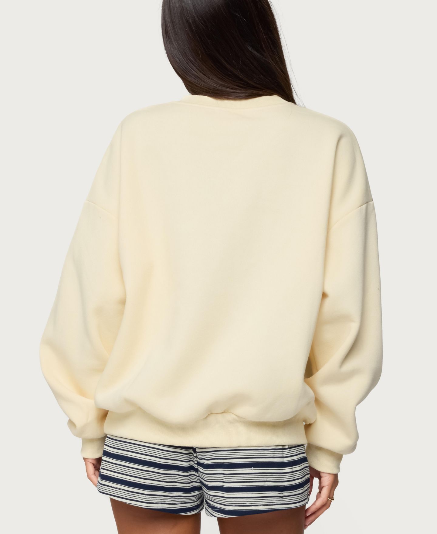 Женская толстовка Edikted French Riviera Oversized Sweatshirt, цвет: Жёлтый — фото 3
