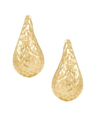 Polished Teardrop Stud Earrings in 10k Yellow Gold