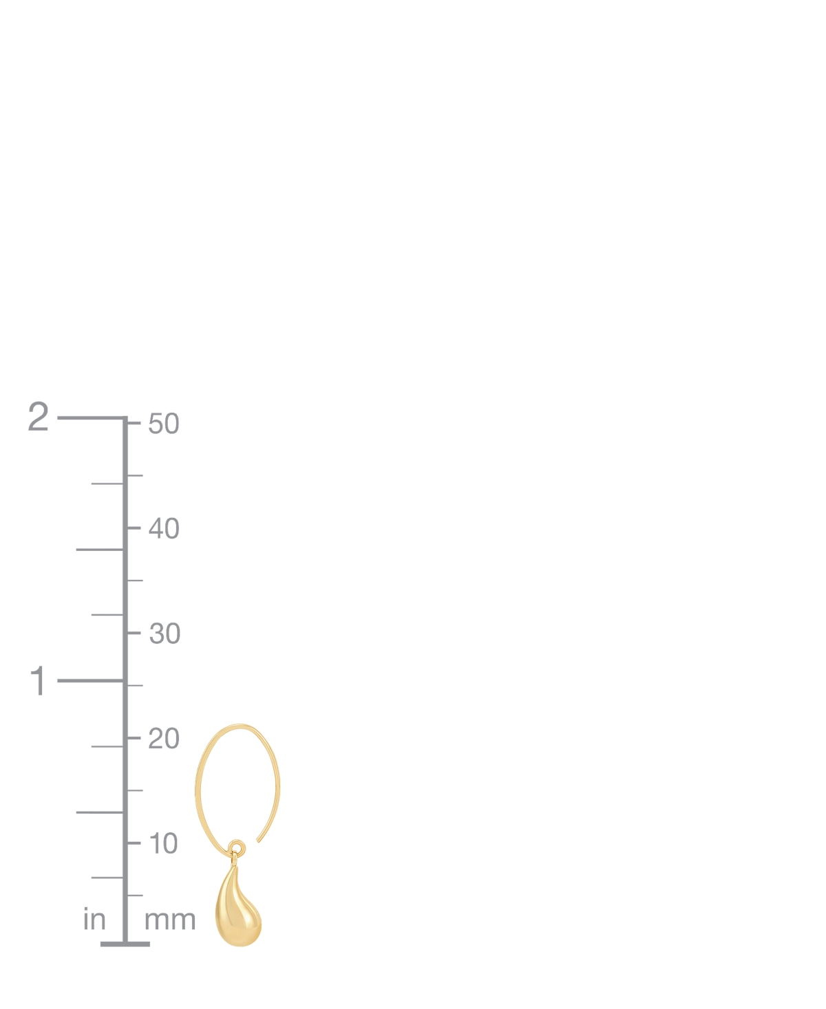 Macy's Polished Teardrop Dangle Earrings in 10K Yellow Gold