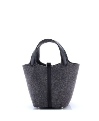 PM Picotin Lock Bag Felt with Leather