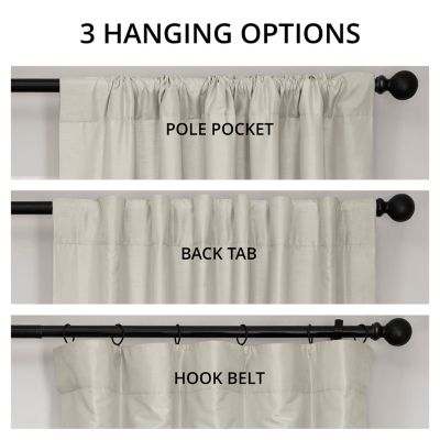 Vintage Textured Faux Dupioni Silk Blackout Curtain