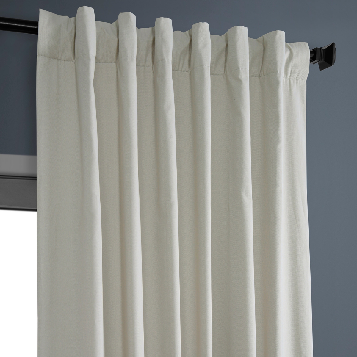 Half Price Drapes Light Greige Solid Cotton Hotel Blackout Curtain