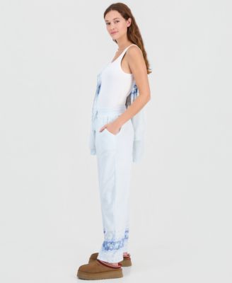 Juniors' Mink Pull-On Wide-Leg Pants