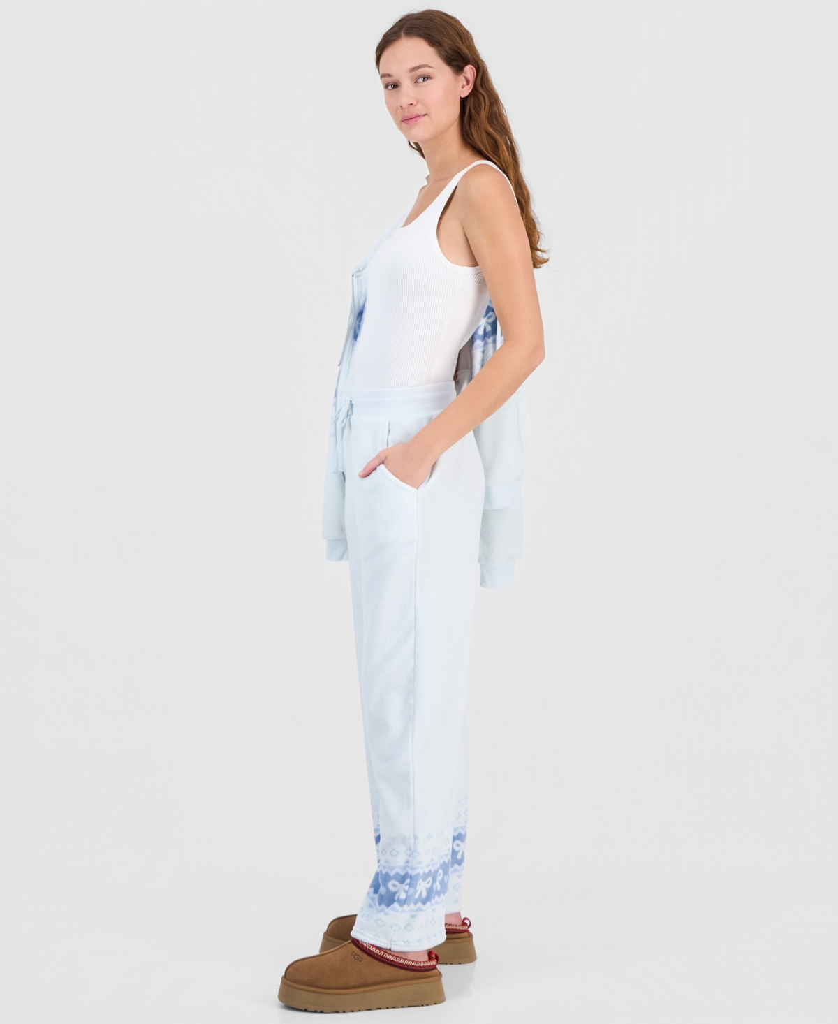 Sincerely Jules Juniors' Mink Pull-on Wide-leg Pants In Blue