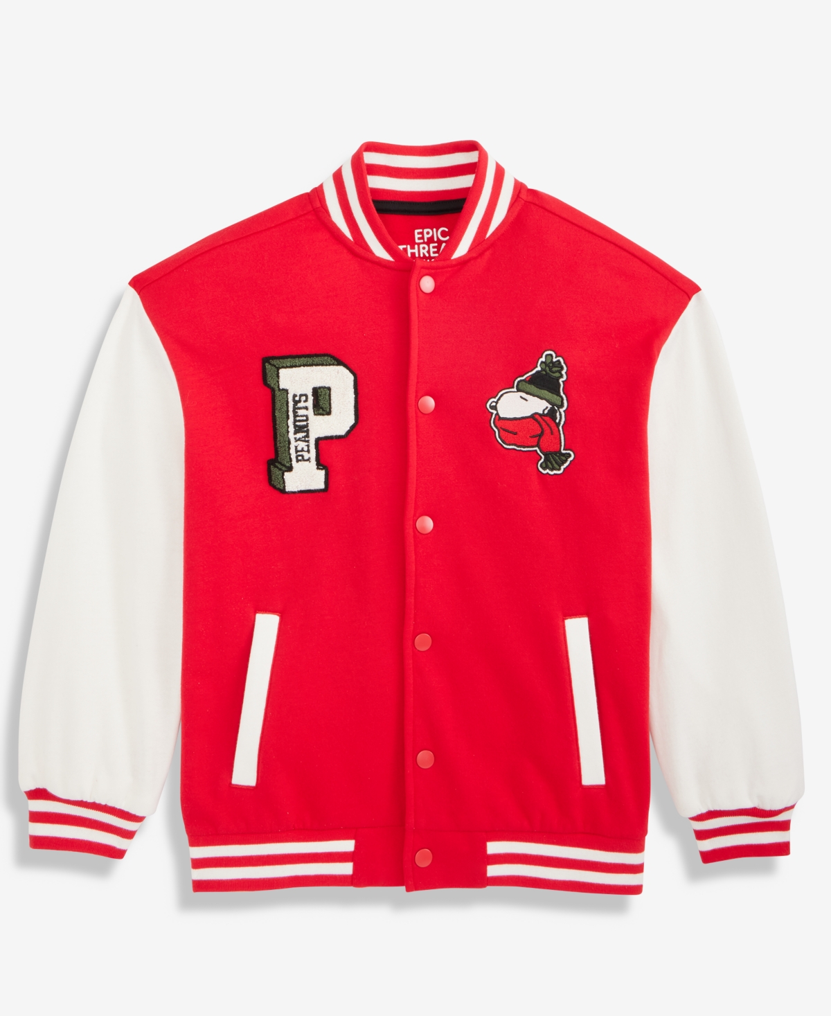 Epic Threads Little & Big Boys Snoopy Varsity Jacket, Macy's Exclusive In Multi