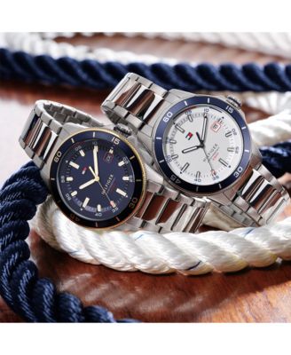 Men's Quartz Silver Tone Stainless Steel Bracelet Watch, 43mm