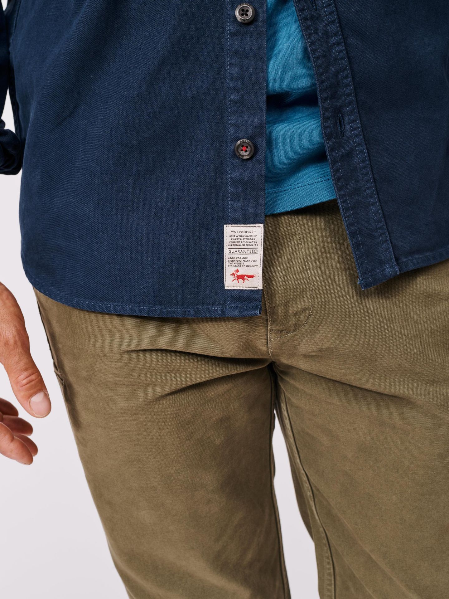 Мужская рубашка Aubin Dovedale Overshirt, цвет: Тёмно-синий — фото 6