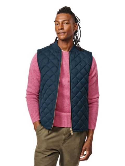 Мужской жилет Aubin Anwick Quilted Gilet Vest, цвет: Тёмно-синий