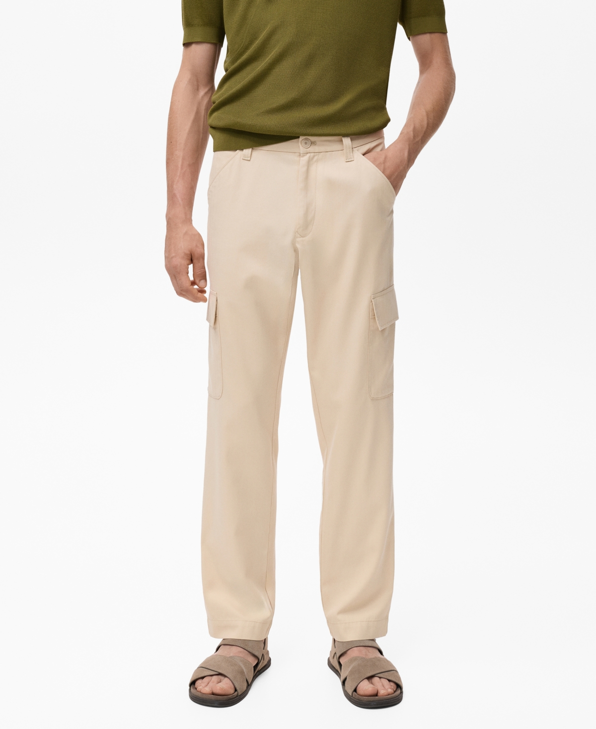 Mango Men's Cotton Lyocell Cargo Pants