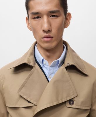 Men's Water-Repellent Belted Trench Coat