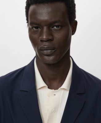 Men's Pockets Slim-Fit Suit Jacket