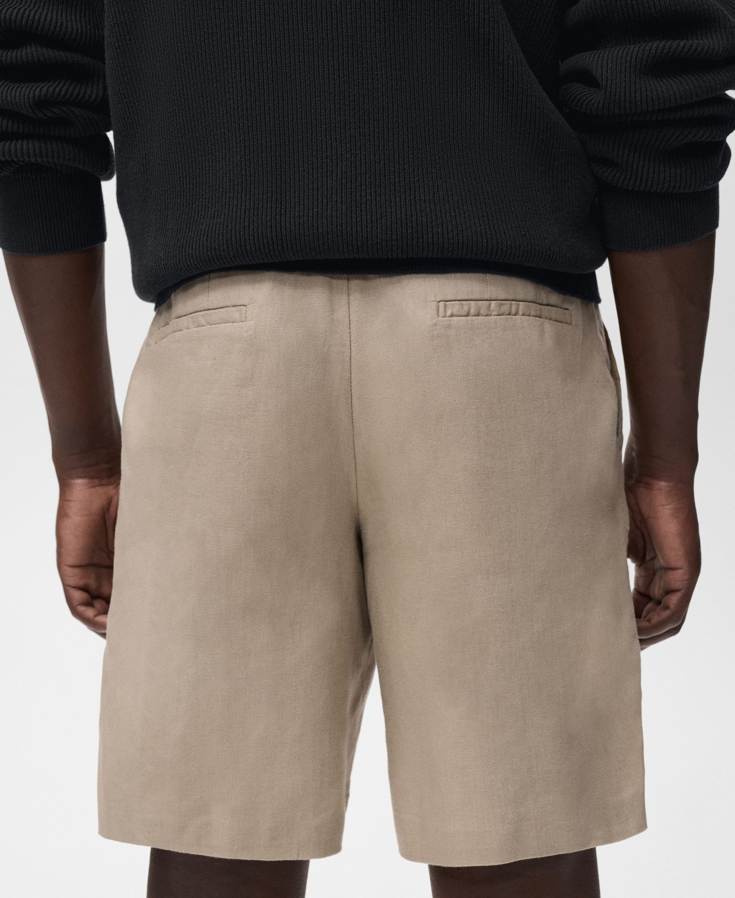 Men's Linen-Cotton Blend 9.29" Bermuda Shorts