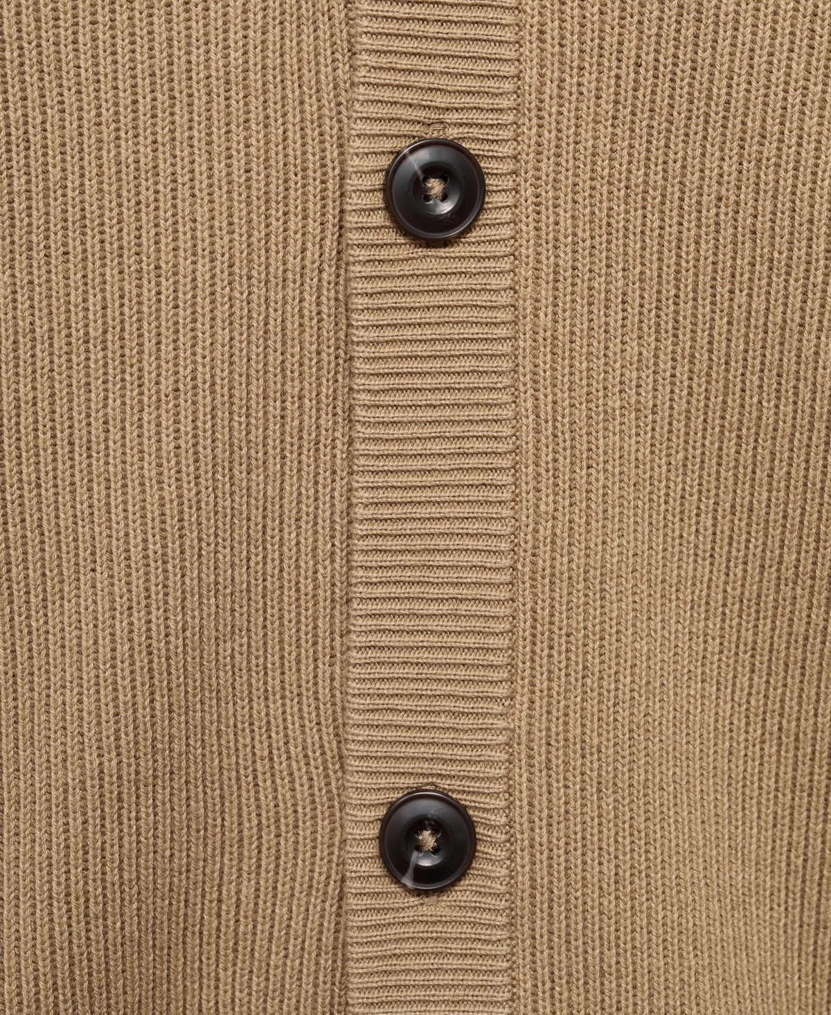 Mango Men's Ribbed Knitted Buttons Cardigan