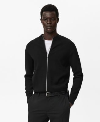 MANGO - Men's Zipped Knit Cardigan