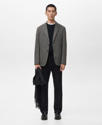 Men's Slim Fit Microstructure Blazer