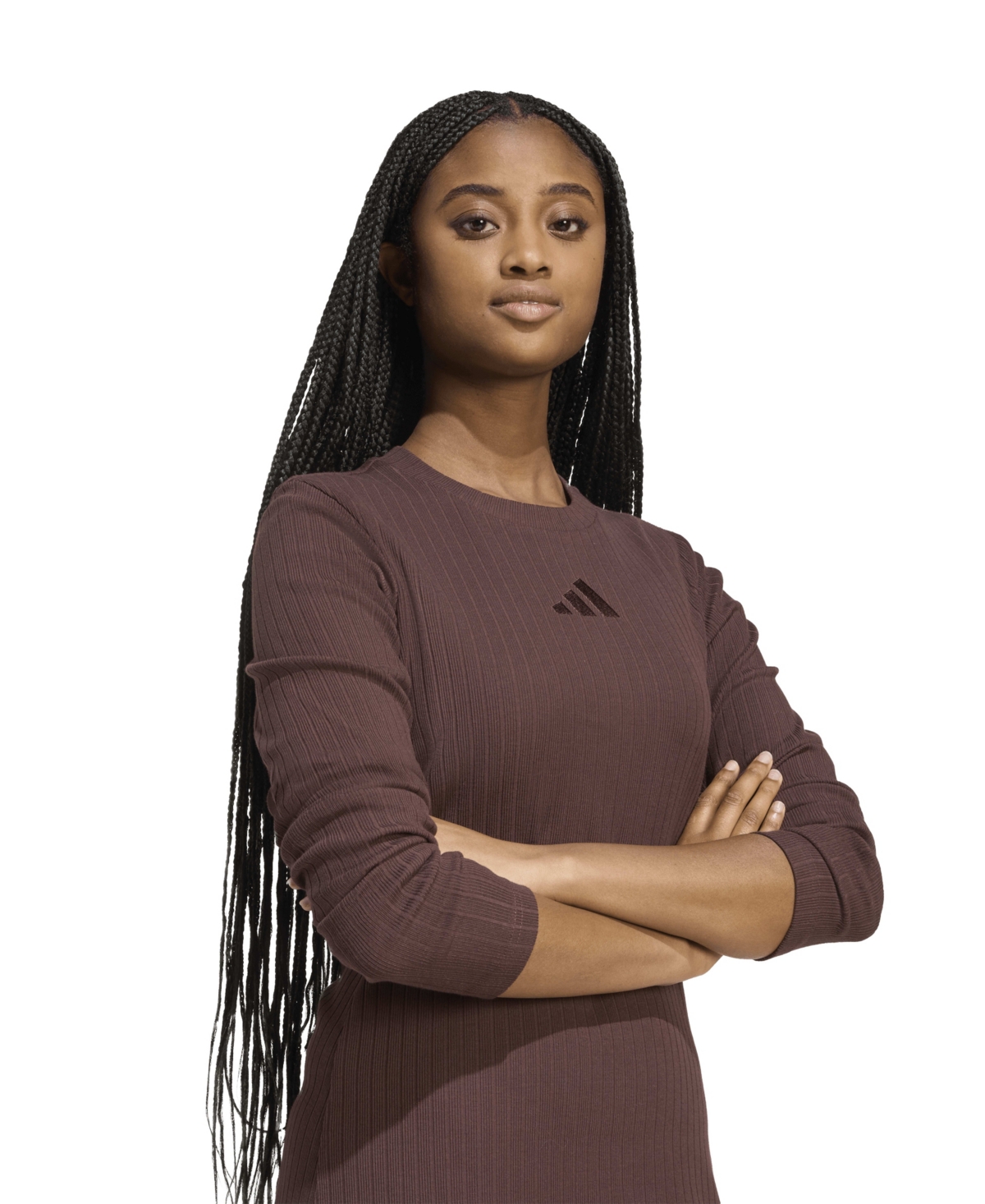 Adidas Originals Women's All Szn Winterized Long Dress In Brown