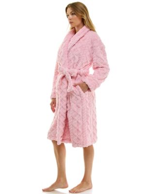 Women's Textured Shawl Collar Robe