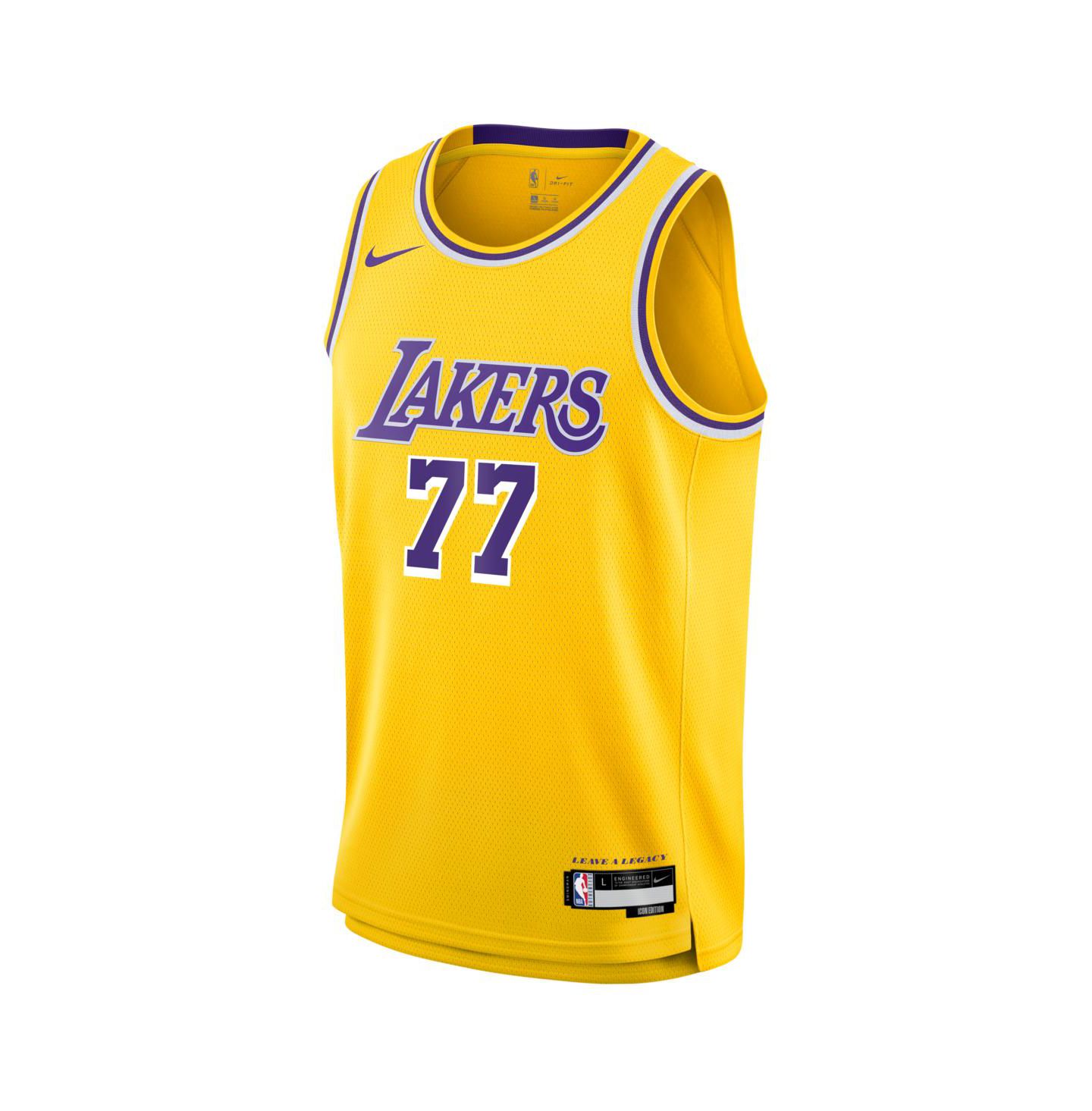 Топ Nike Luka Doncic Gold Los Angeles Lakers Swingman Jersey - Icon Edition — фото 2