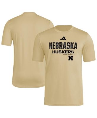 adidas - Men's Natural Nebraska Huskers 2025 Military Appreciation Pre-Game AEROREADY T-Shirt