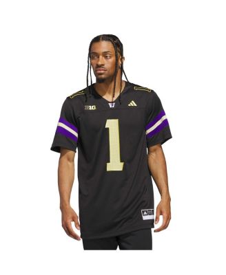 Men's 1 Black Washington Huskies Premier Strategy Jersey