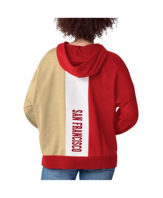 Women's Scarlet San Francisco 49ers Power Move Long Sleeve Pullover Hoodie