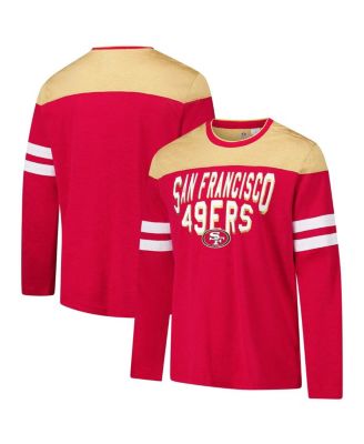 G-III Sports by Carl Banks - Men's Scarlet/Gold San Francisco 49ers Adaptive Hail Mary Long Sleeve T-Shirt