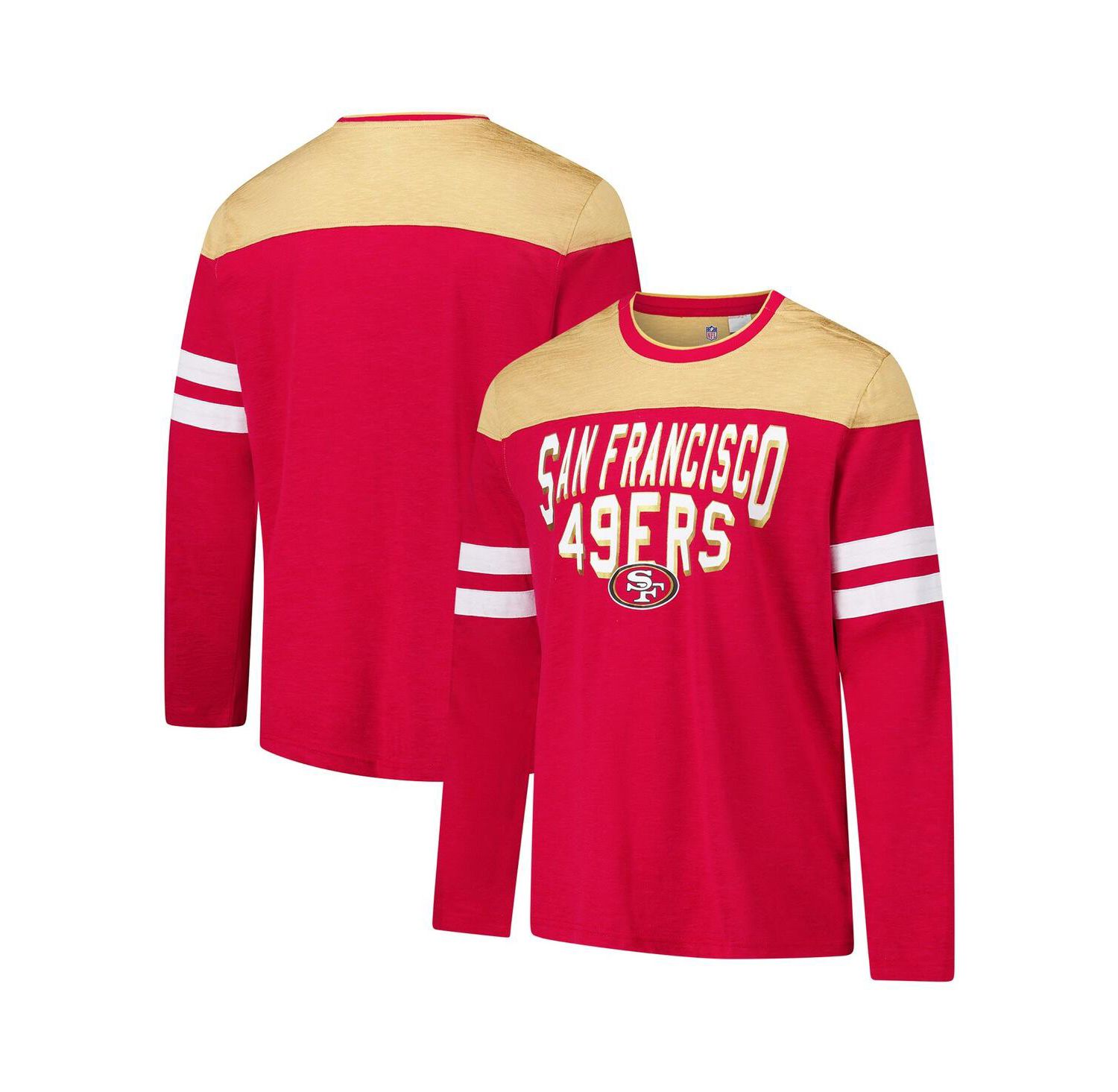 Men's Scarlet/Gold San Francisco 49ers Adaptive Hail Mary Long Sleeve T-Shirt