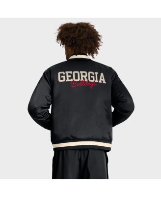 Men's Black Georgia Bulldogs Legacy Full-Snap Bomber Jacket