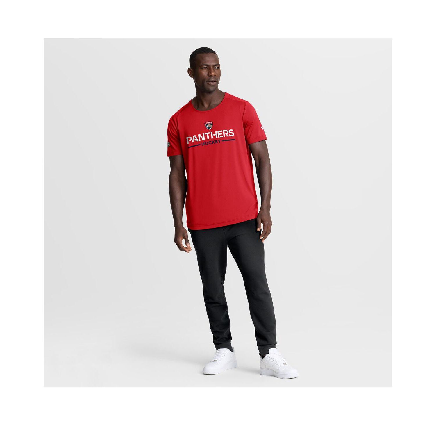 Men's Red Florida Panthers Authentic Pro Rink Tech T-Shirt