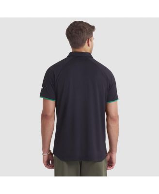 Men's Black Dallas Stars Authentic Pro Rink Raglan Polo Shirt