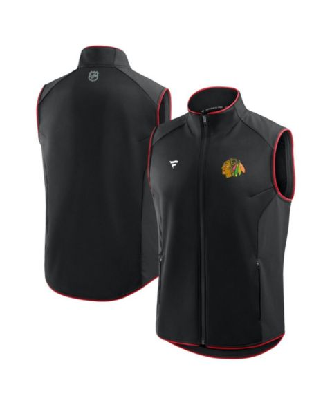 Мужской жилет Fanatics Black Chicago Blackhawks Authentic Pro Rink Full-Zip Vest