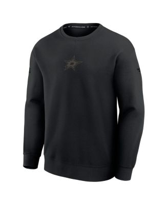 Men's Black Dallas Stars Authentic Pro Road Tri-Blend Sweatshirt