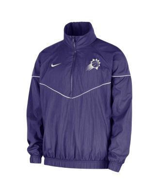 Men's Purple Phoenix Suns Courtside Windrunner Woven Half-Zip Jacket