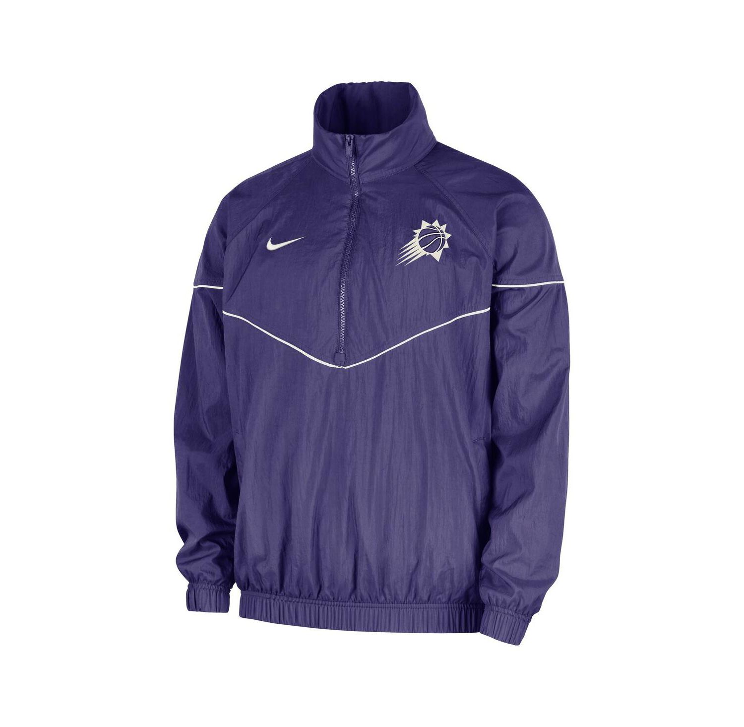 Men's Purple Phoenix Suns Courtside Windrunner Woven Half-Zip Jacket