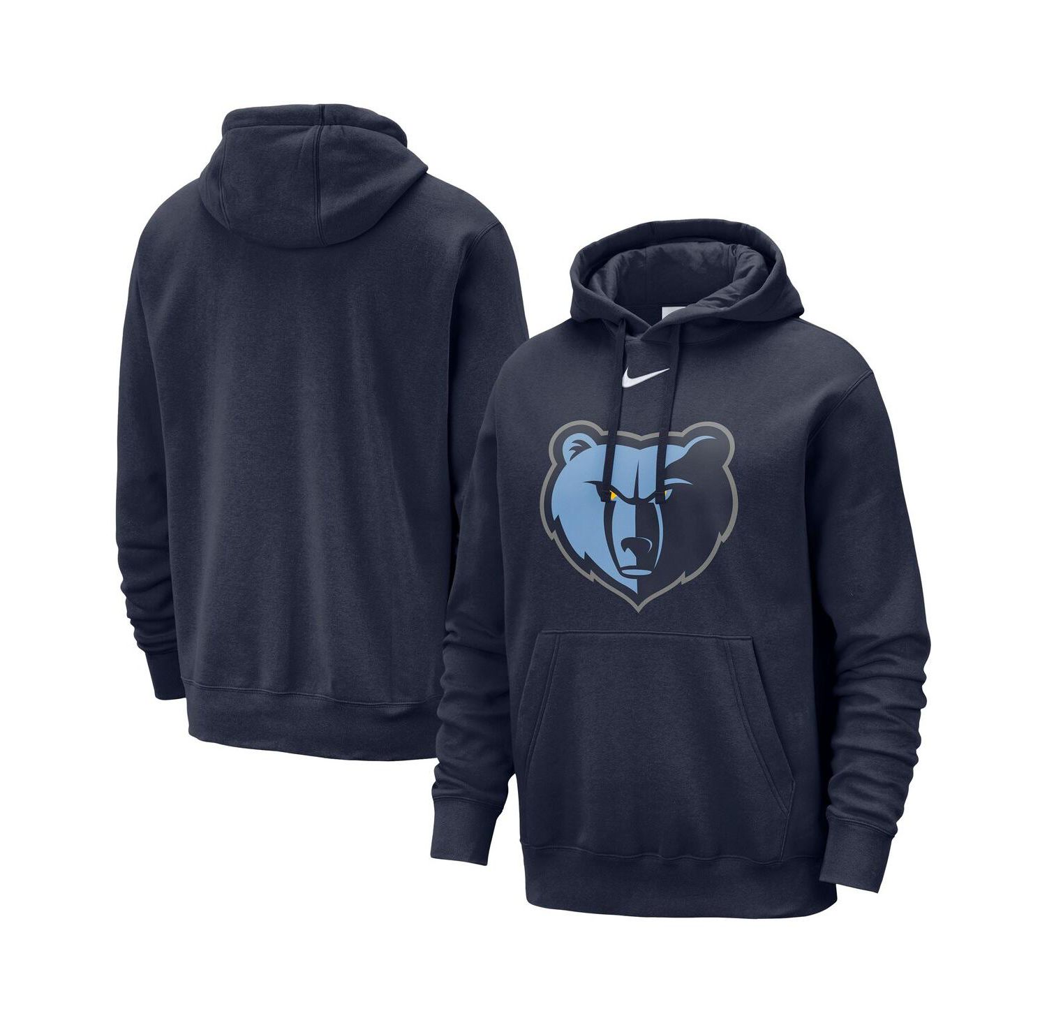 Men's Navy Memphis Grizzlies Essential Logo Club Pullover Hoodie