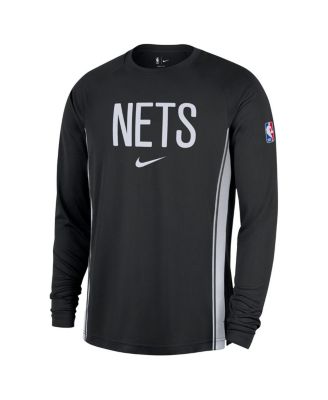 Men's Black Brooklyn Nets 2025/26 Authentic Pre-Game Legend Dri-FIT Long Sleeve Shooting Shirt