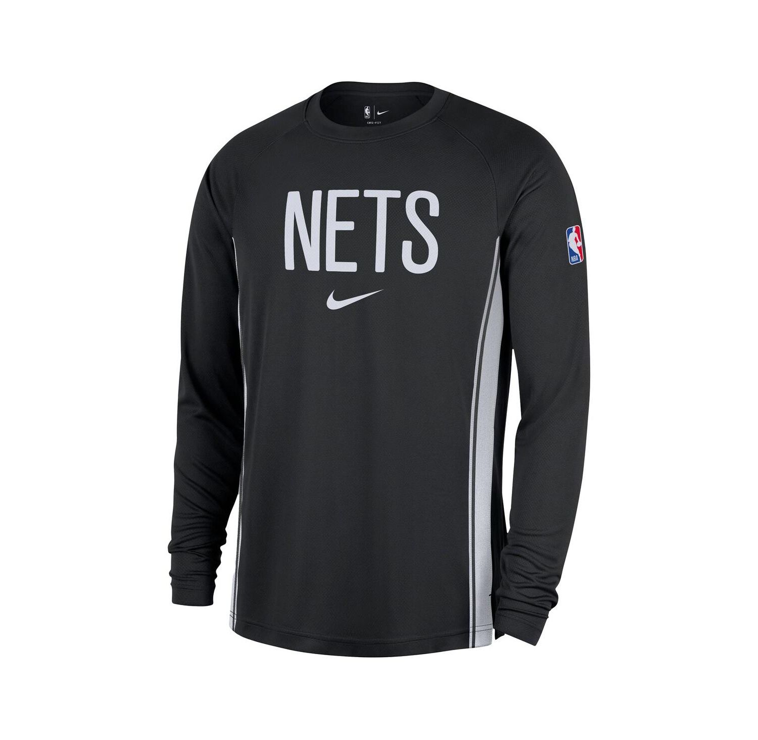 Men's Black Brooklyn Nets 2025/26 Authentic Pre-Game Legend Dri-FIT Long Sleeve Shooting Shirt