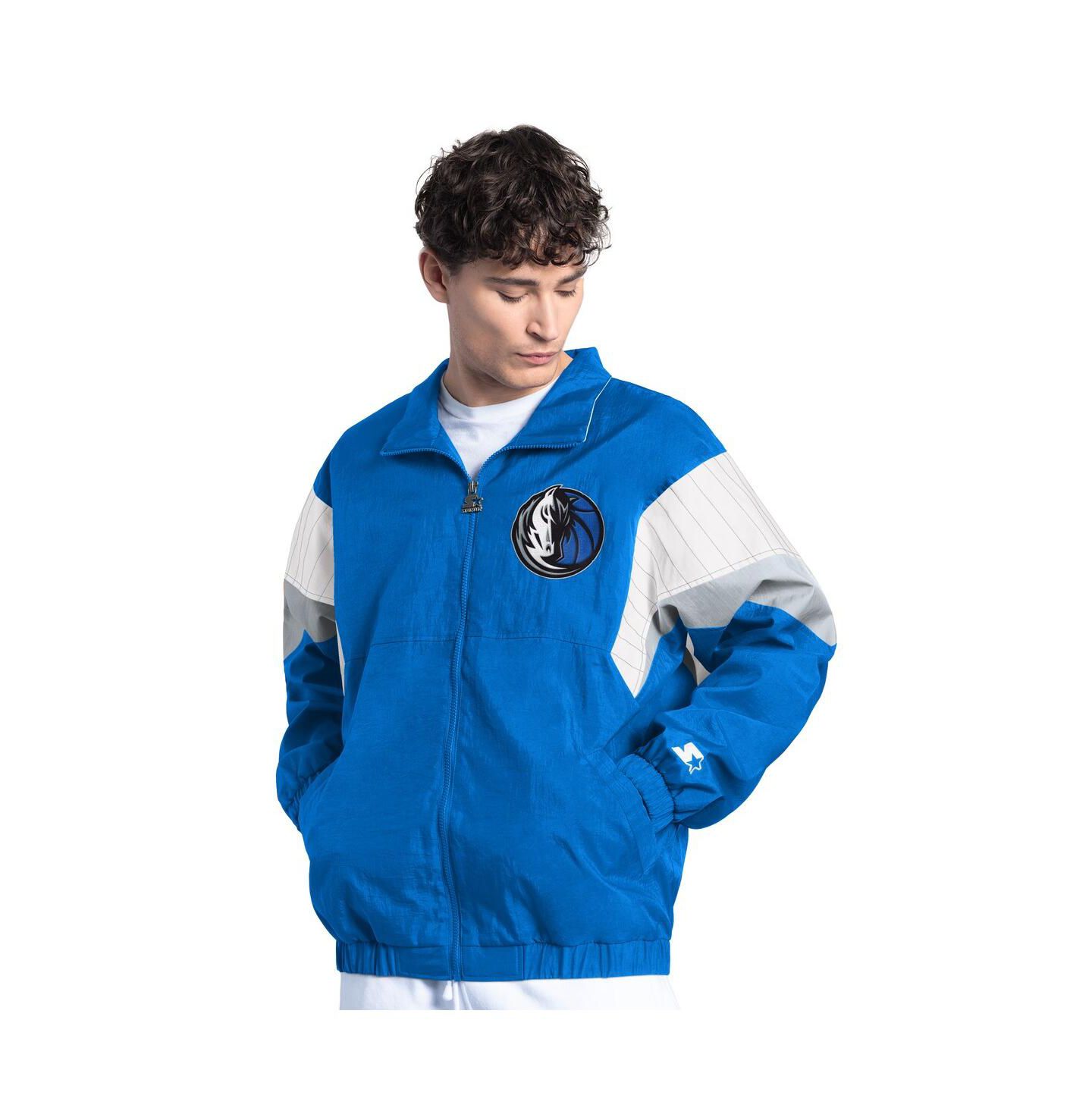 Мужская куртка Starter Blue Dallas Mavericks Yard Line Full-Zip — фото 1