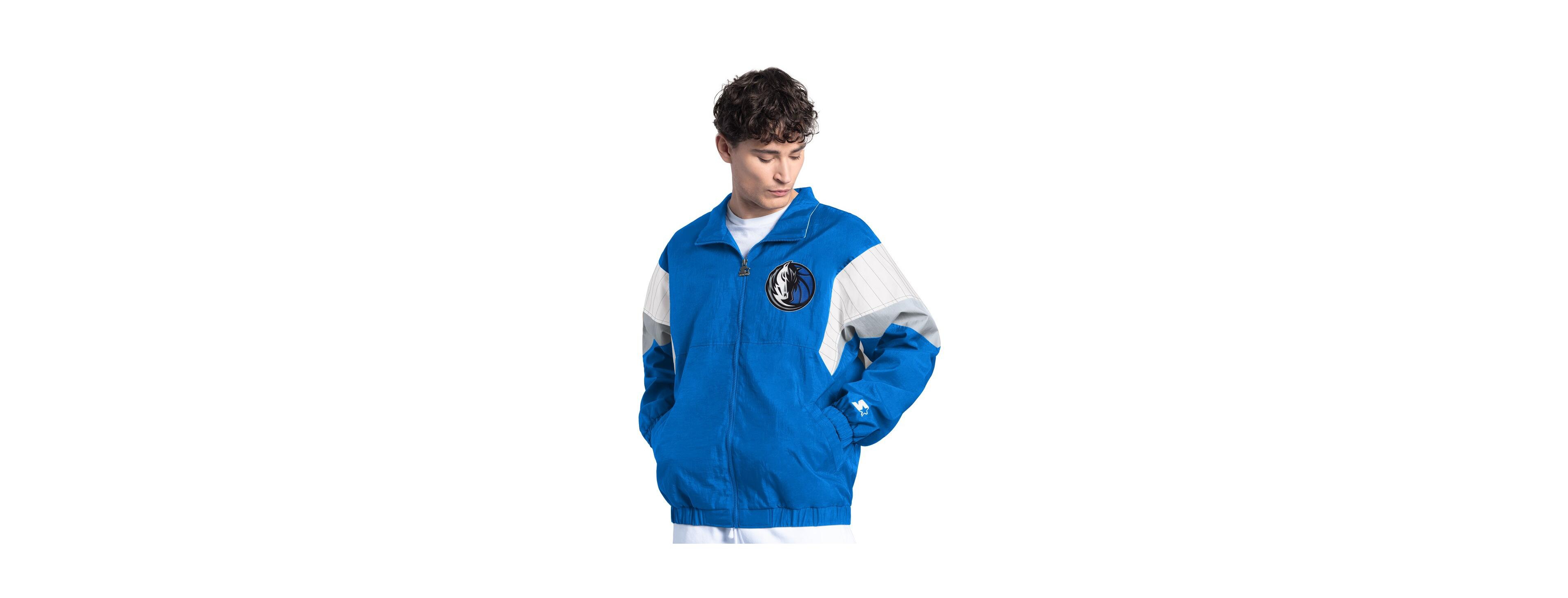 Starter Men's Blue Dallas Mavericks Yard Line Full-Zip Jacket