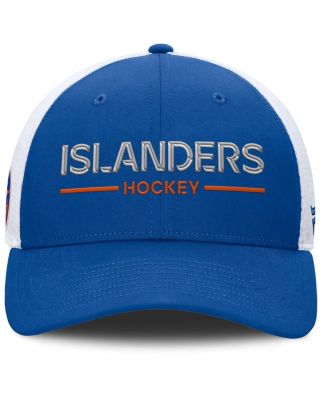 Men's Royal/White New York Islanders Authentic Pro Rink Lockup Adjustable Trucker Hat