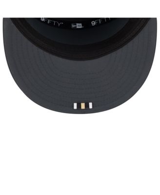 Men's Charcoal New Orleans Saints 2025 Sideline Cold Weather Split Panel 9FIFTY Snapback Hat