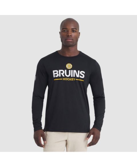 Мужская футболка Fanatics Black Boston Bruins Authentic Pro Rink Tech Long Sleeve