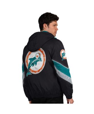 Men's Black Miami Dolphins Thursday Night Gridiron Logo Full-Zip Hoodie