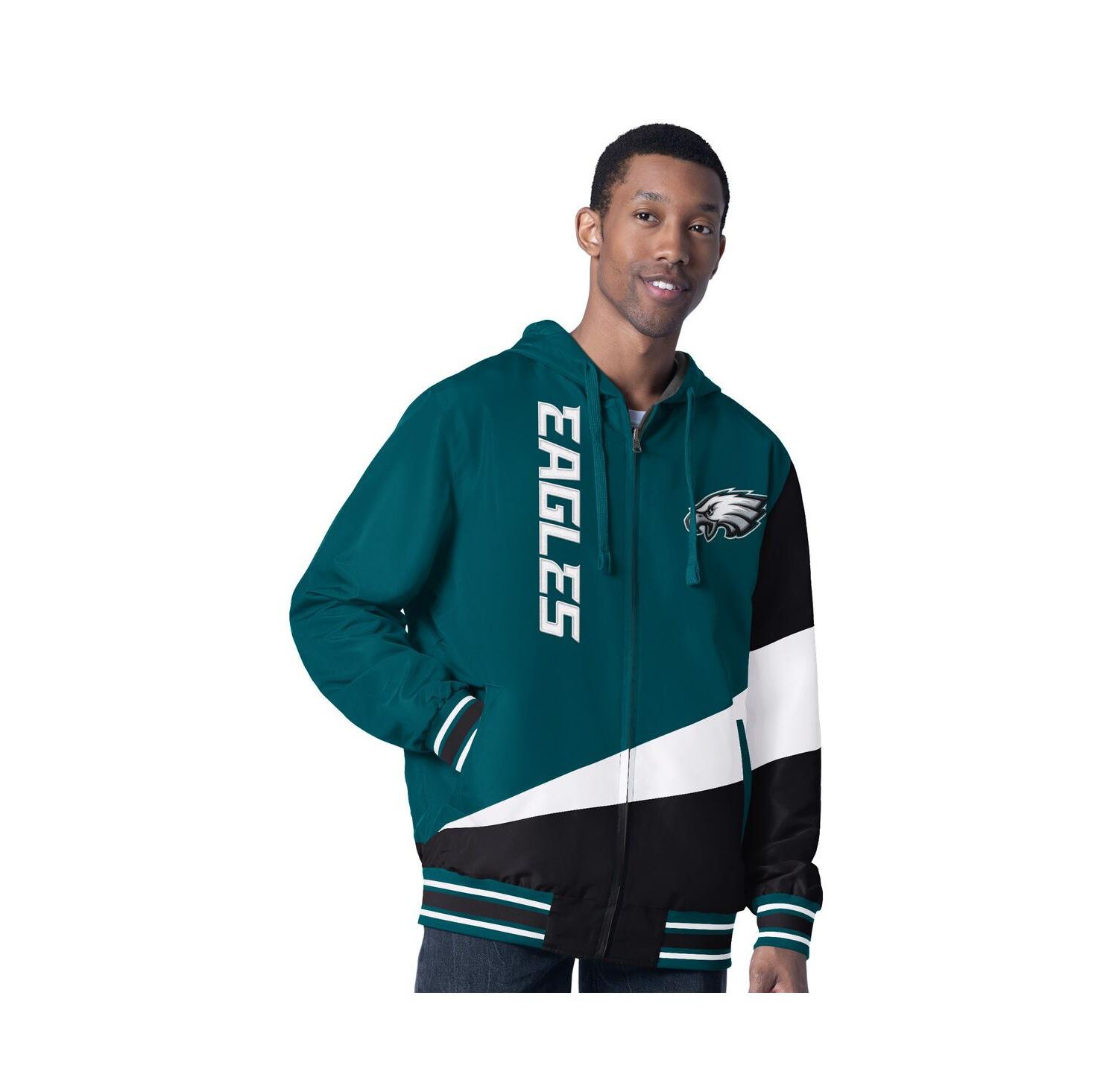 Men's Midnight Green/Charcoal Philadelphia Eagles Dual Threat Reversable Full-Zip Jacket
