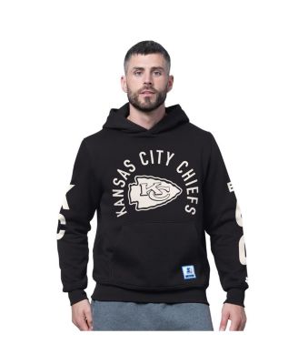 Starter - Men's Black Kansas City Chiefs Handoff Fleece Hoodie Sweatshirt