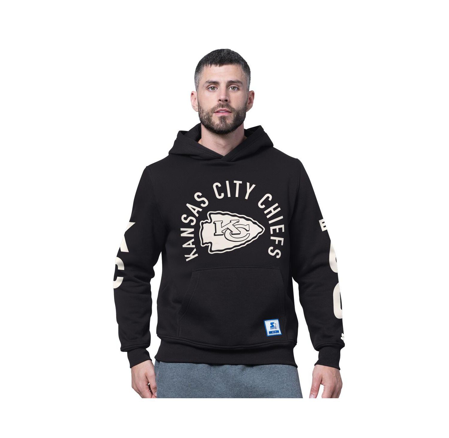 Men's Black Kansas City Chiefs Handoff Fleece Hoodie Sweatshirt