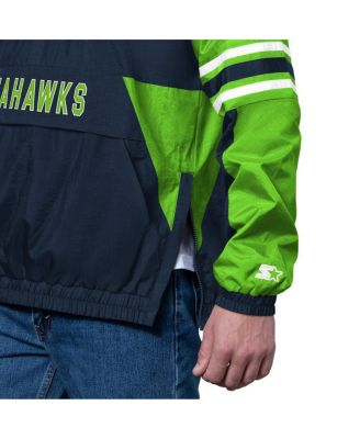 Men's College Navy Seattle Seahawks Prospect Half-Zip Pullover Sweatshirt