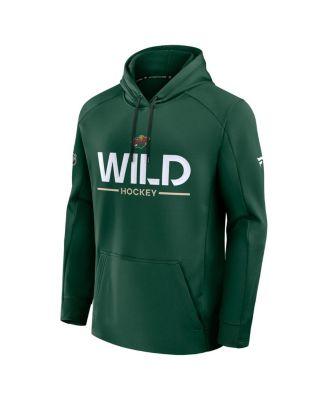Men's Green Minnesota Wild Authentic Pro Rink Hoodie