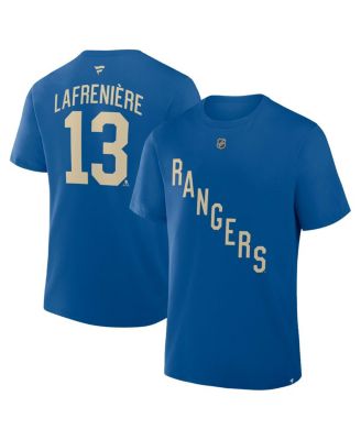 Fanatics - Men's Alexis Lafreni&egrave;re Blue New York Rangers Authentic Stack Name Number T-Shirt